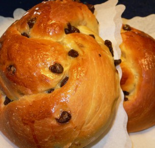 Brioches con pezzetti di cioccolata