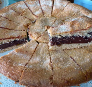 Torta della nonna al cioccolato